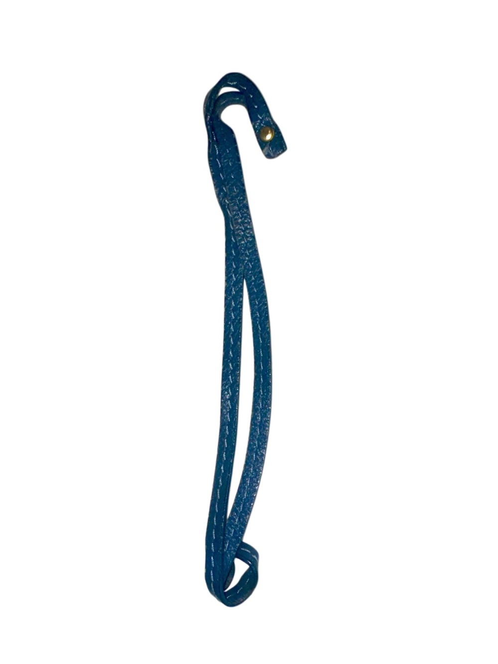 CHLOE Blue Leather Key Strap Wristlet - DYEABLE By Request